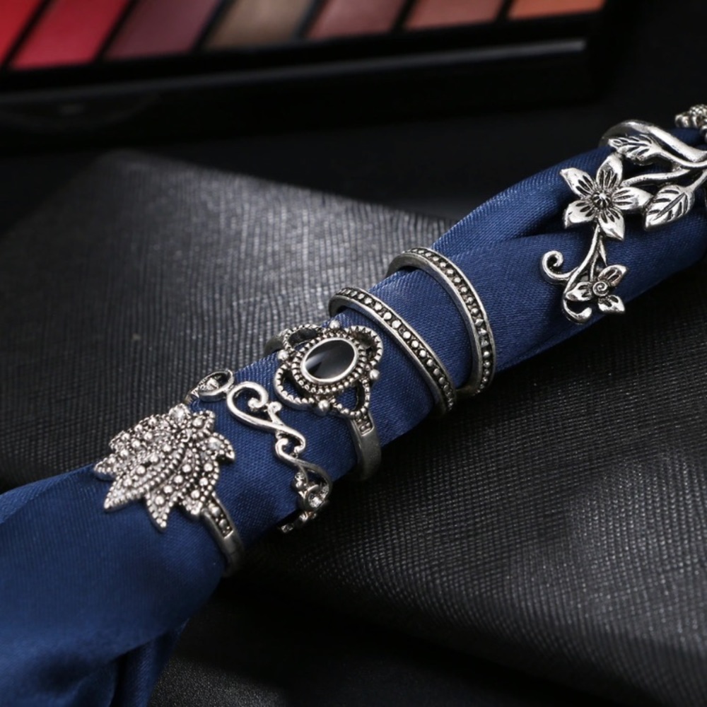 HAMSA ♡ Bohemian Midi Rings GIFT SET - Picture 3 of 6